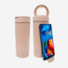 Mug ecológico con soporte para celular - fibra de trigo